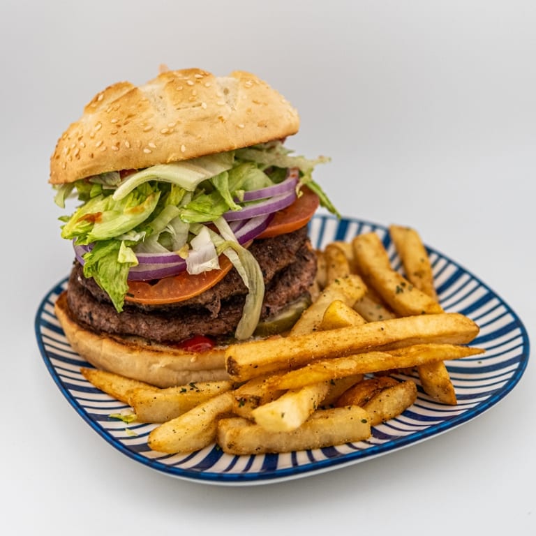 Indulge in Our Double Cheeseburger